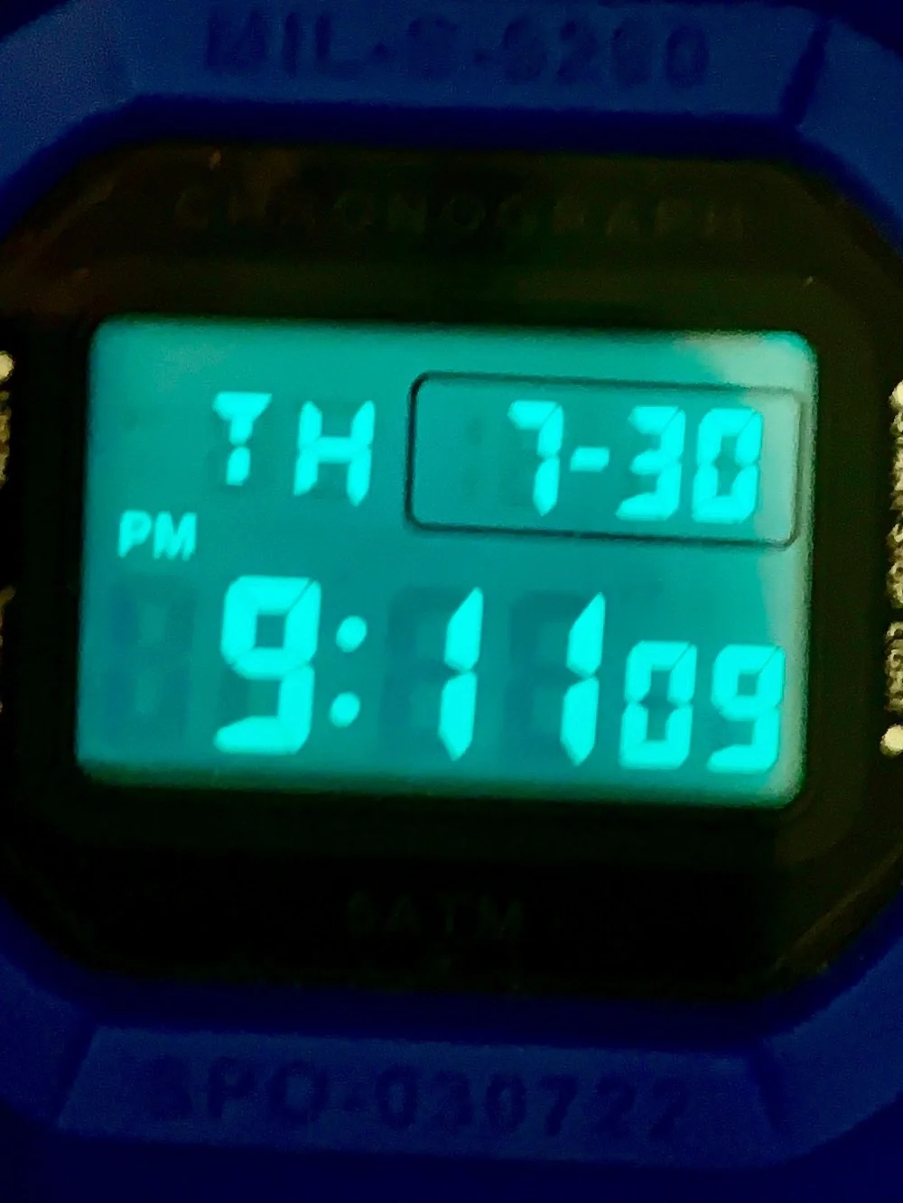 Men’s Digital Wristwatch Chrono Day Date Backlight Alarm Nylon Strap Working